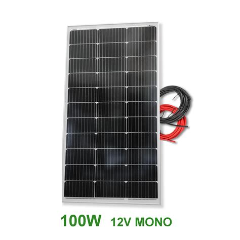 Panel solar monocristalino 100W 12V células tecnología PERC