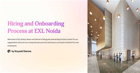 Hiring And Onboarding Process At Exl Noida