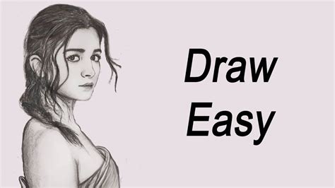 How To Draw Aalia Bhatt Step By Step Easy Drawing Bm Drawing