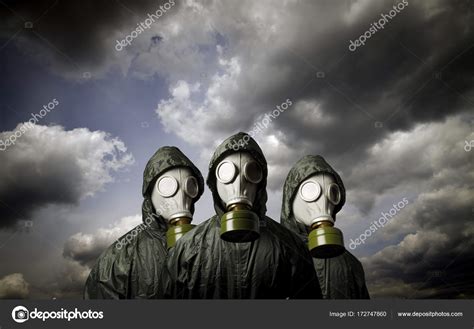 Three Gas Masks Survival Theme — Stock Photo © Maurus 172747860