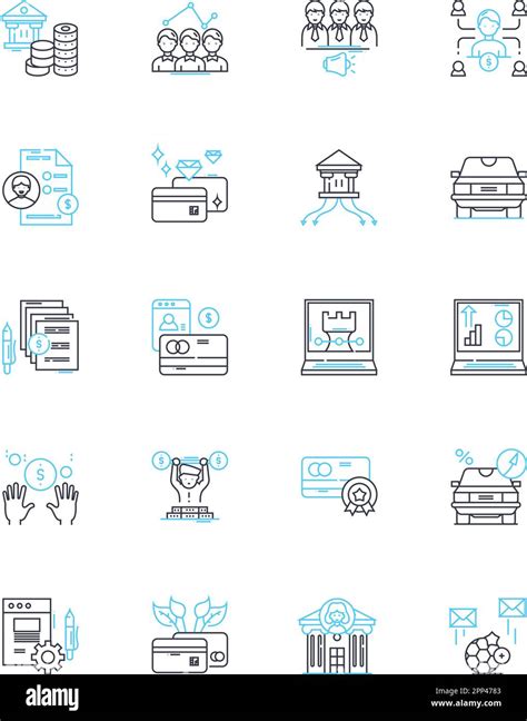 Capital Assets Linear Icons Set Property Investment Equipment