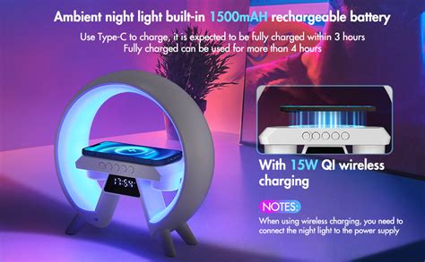 Kuidehacul Atmosphere Lamp With Wireless Charger Table Lamp With