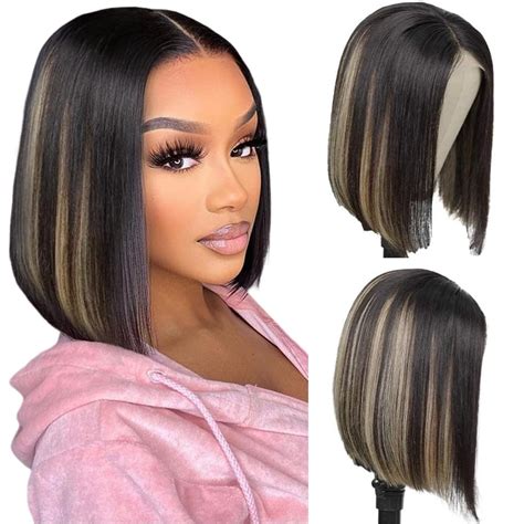 Amazon Alipearl Wig B Highlight Ombre Straight Bob Wig Lace