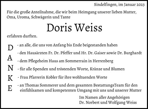 Doris Weiss Gemeinsam Gedenken