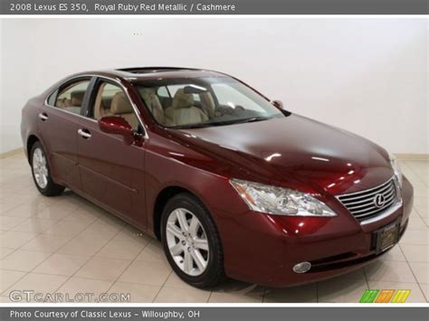 Royal Ruby Red Metallic 2008 Lexus Es 350 Cashmere Interior