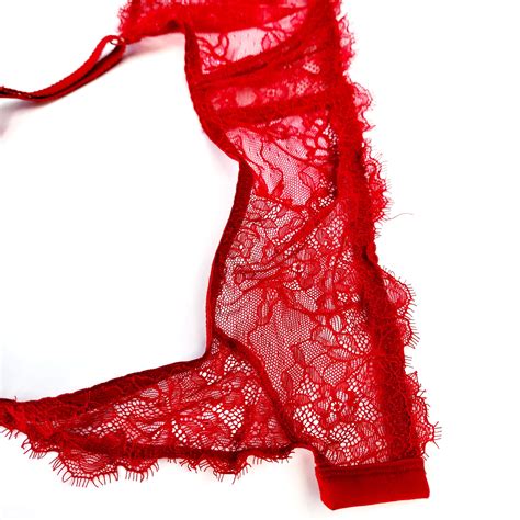 M F Crossdressers Lingerie Set Red Lace Bra Sissy Hot Red Etsy