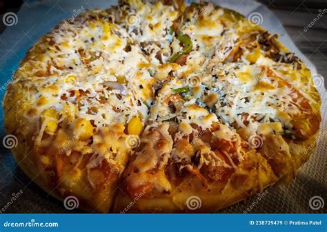 Veg Pizza With Cheese Corn And Vegetables Food Ingredients Recipe