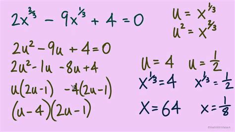 Solving Equations In Quadratic Form Youtube