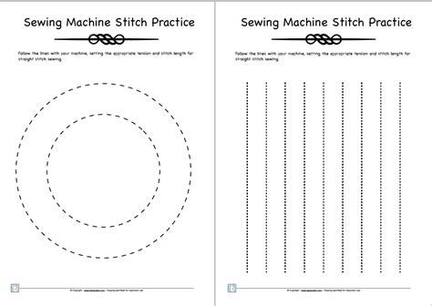 Sewing Machine Practice Sheets For Textiles Classes Made By Teachers