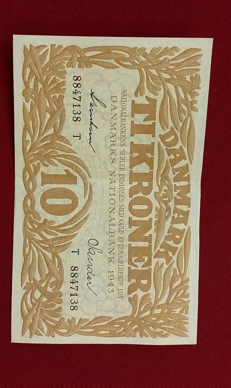 D Nemark Kronen Tik Kroner Banknote Ii Great Condition Except