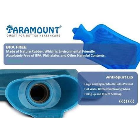 Buy PARAMOUNT BS STANDARD HOT WATER BAG FOR PAIN RELIEF PERIOD CRAMPS 2 LTR CAPACITY PACK 2