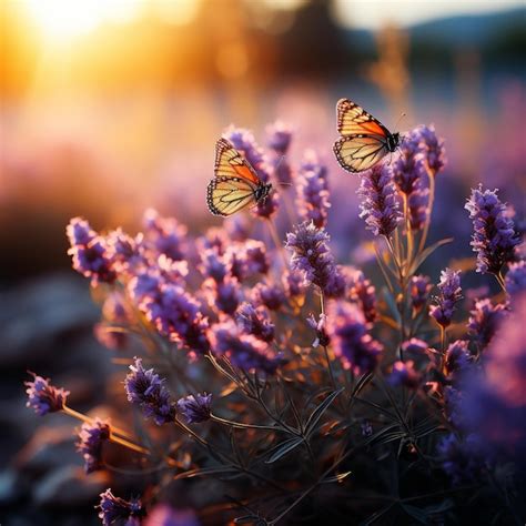 Premium Ai Image Nature Inspired Scenes Shape A Peaceful Lavender Field