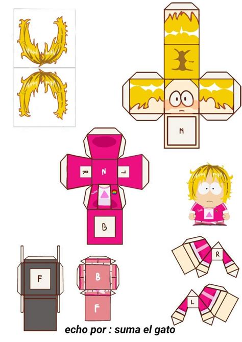 An Image Of Paper Crafting Templates For The South Park Character From