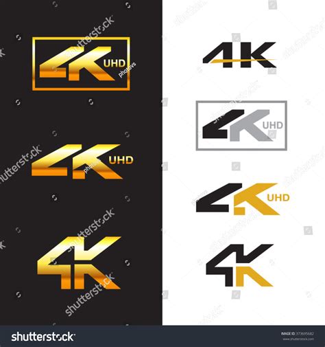 4k Logo Sign Label Emblem Stock Vector (Royalty Free) 373695682 ...