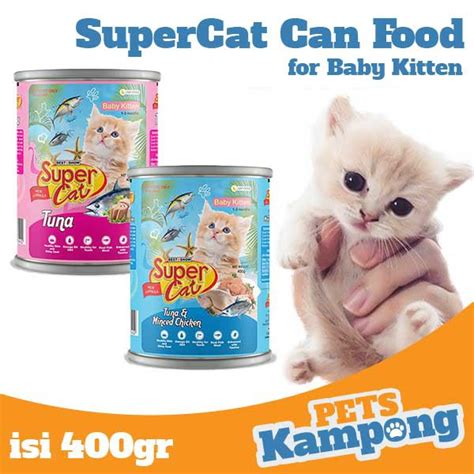 Jual Makanan Bayi Kucing Supercat Baby Kitten 400gr Kaleng Indonesia