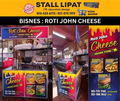 Jom Tempah Stall Lipat Kiosk Booth Niaga Mudah Alih Bisnes Roti John