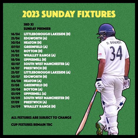 Fixtures – Roe Green Cricket Club