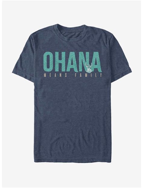 Disney Lilo And Stitch Ohana Bold T Shirt Blue Hot Topic