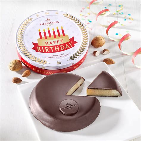 Niederegger Marzipantorte Happy Birthday Schrader Genussversand