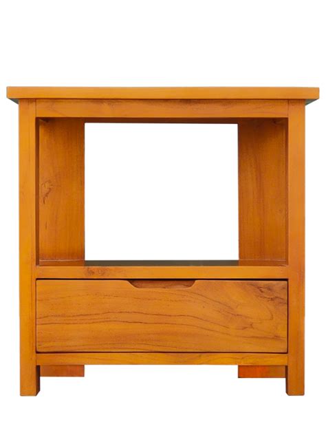 Solid Teak Wood Furniture 1 Drawer End Table Selangor Malaysia CT