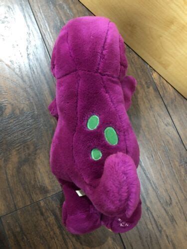 VINTAGE BARNEY PURPLE STUFFED PLUSH ANIMAL DOLL DINOSAUR GOLDEN BEAR ...