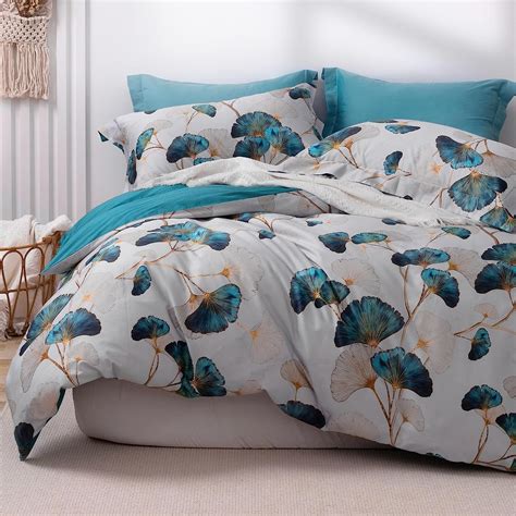 Amazon MILDLY 100 Long Staple Cotton Duvet Cover Set Teal Green