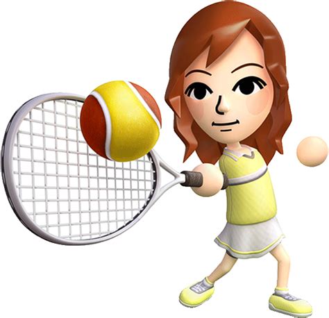 Download Mii Playing Tennis Wii Sports Png Image With No Background