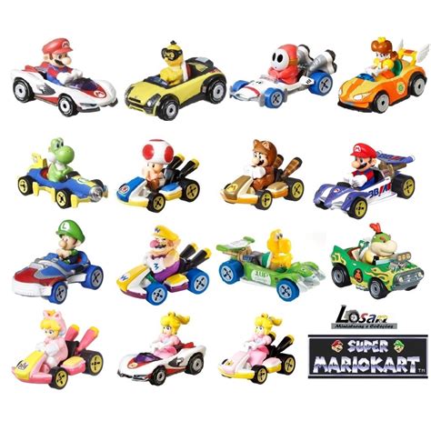 Carrinho Mario Kart Hot Wheels Pistas ESCOLHA O SEU escala 1 64 coleção Nintendo Cast