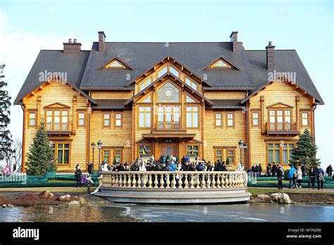 Kiev, Ukraine. Wooden Honka, the former residence of the President of ...