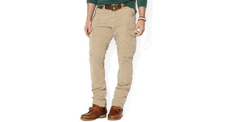 Ralph Lauren Polo Straight Fit Canadian Ripstop Cargo Pants In Natural