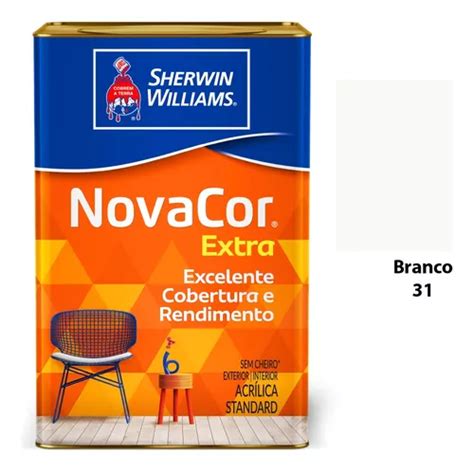 Pintura de acrílico SHERWIN WILLIAMS Novacor Standard color blanco semi