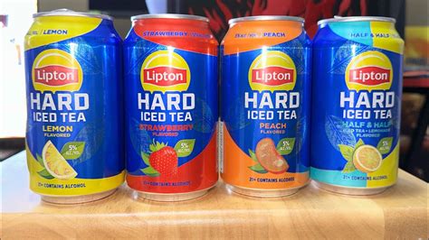 21 Lipton HARD Iced Tea Taste Test Review All Flavors YouTube