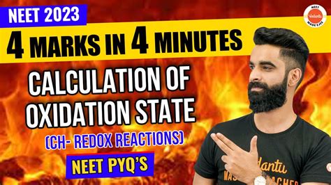 Oxidation State Chemistry Redox Reactions Class Neet Pyqs