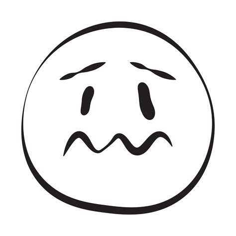 Stressed 30 Grunge Emoticons Outline Style 27443764 PNG