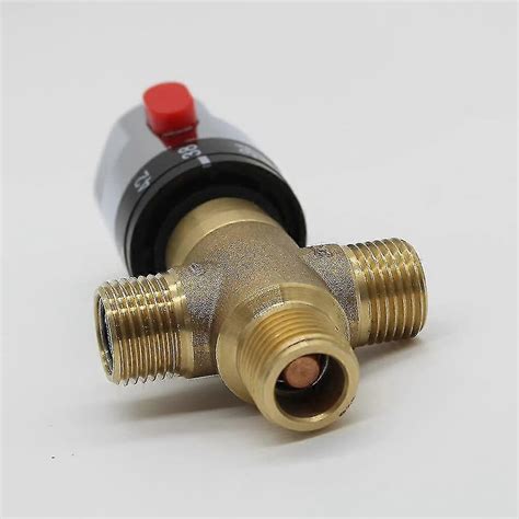 Brass Copper Mixing Hot Cold Water Thermostatic Mixer Tap Shower Valve Solar Water Heater Fi