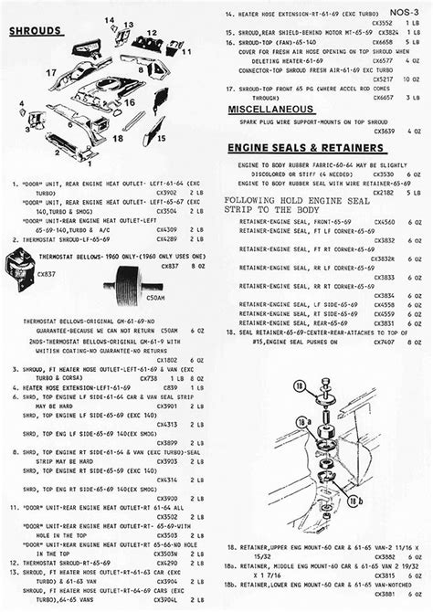 Clark's Corvair Parts, Inc. - Corvair Parts Catalog - Over 12,000 parts ...