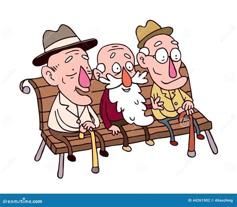 Three old man stock vector. Illustration of optimistic - 44261902