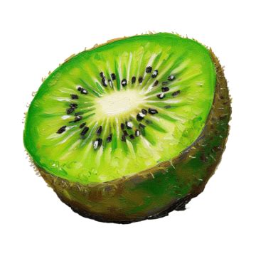 Cute Kiwi Fruit Stationary Sticker Oil Painting Kiwi Fruit Cartoon