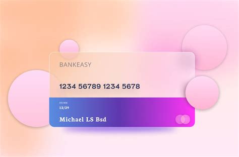 Figma Glassmorphism Bank Card Design Ui4free