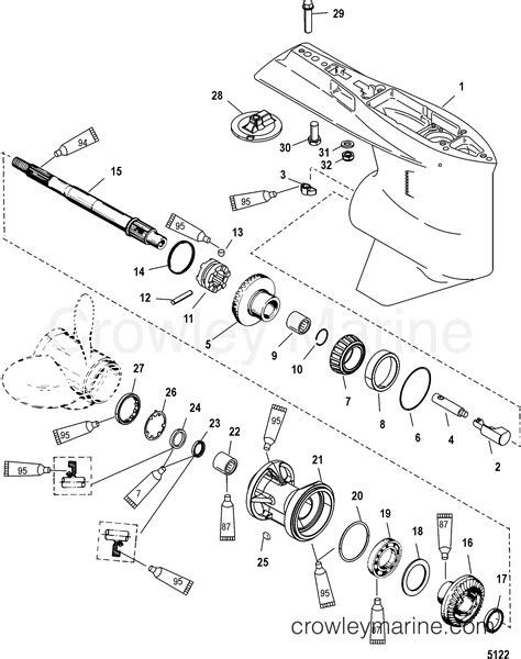 GEAR HOUSING PROPELLER SHAFT STANDARD ROTATION 2006 Outboard