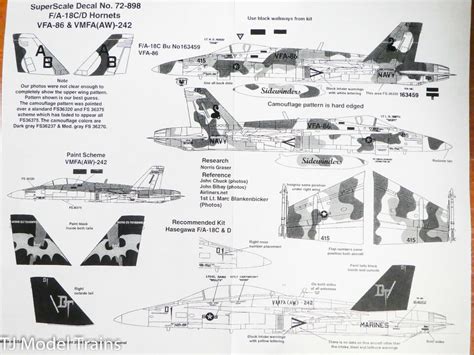 Microscale Decal Ms Usn Usmzc F A C D Hornets Vfa Vmfa