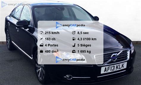 Volvo S80 D4 Fiches Techniques 2012 2013 Performances Taille Faits