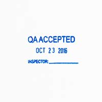 Qa Accepted Date Inspection Stamp Self Inked Signs Sku Is