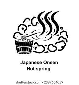 Japanese Onsen Icon Hot Spring Icon Stock Vector Royalty Free 2387654059 Shutterstock