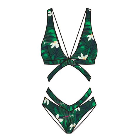 Womens Wear Flower Custom Sexy Bikini Multiple Colors Available