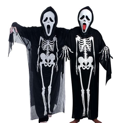 2019 Halloween Scary Costumes for Women Adult Child Skeleton Ghost ...