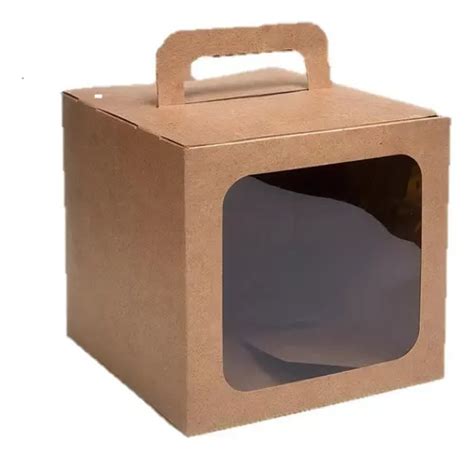 Kit De 25 Cajas De Panettone Kraft 20 X 20 Pulgadas Visera C