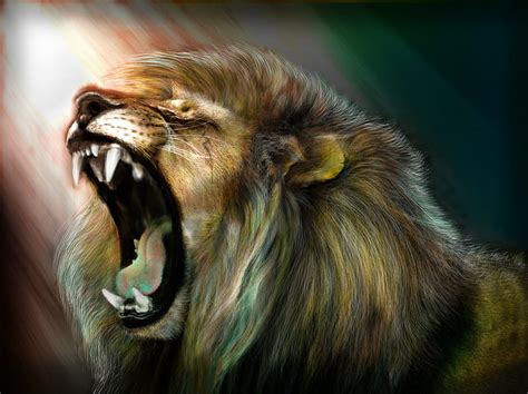 Lions Roaring Wallpaper