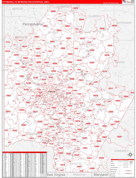 Pittsburgh Area Zip Code Map - Carlen Wilmette