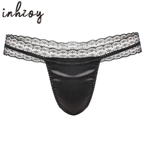Gay Mens Sexy Panties Sissy Crossdress Lingerie Exotic Lace Ruffle Thong G String Briefs